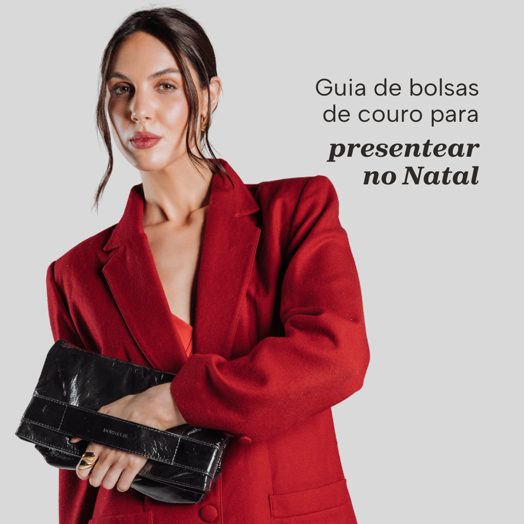 Guia de bolsas de couro para presentear no Natal