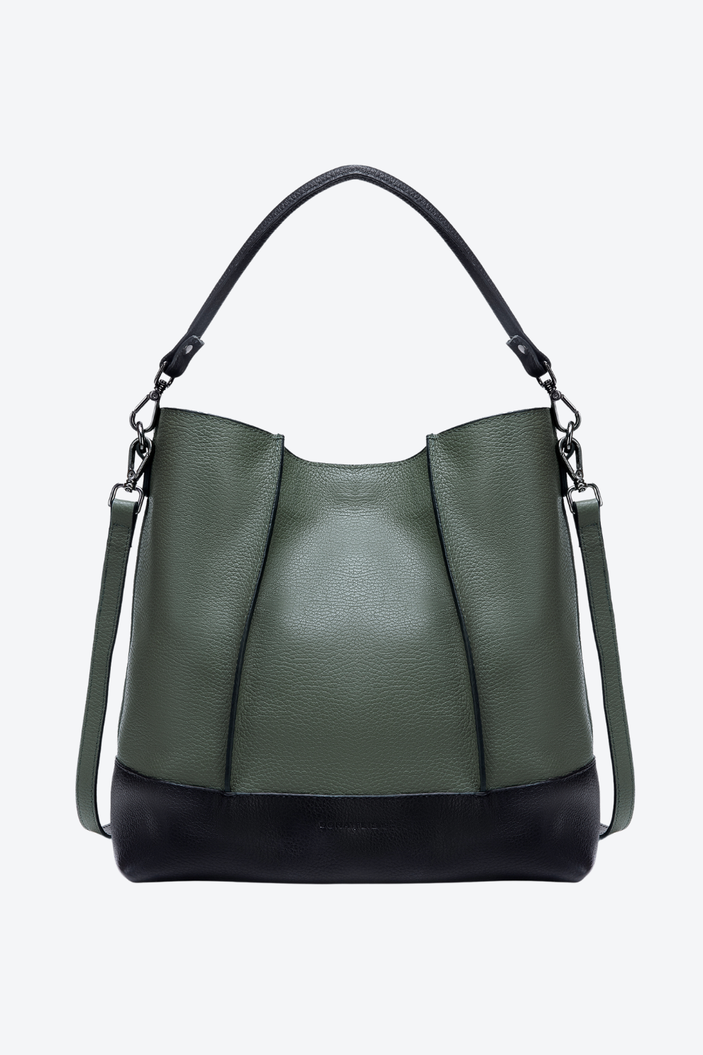 Bolsa Couro Hobo Bicolor Grande