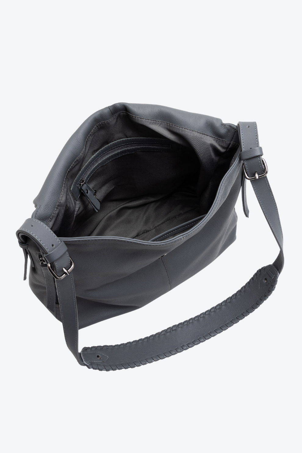 Bolsa Couro Alça Trançada Média