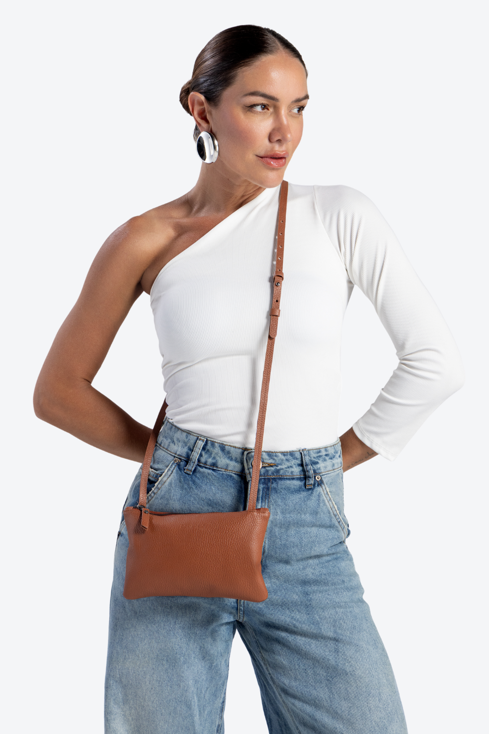 Bolsa Couro Transversal Pequena