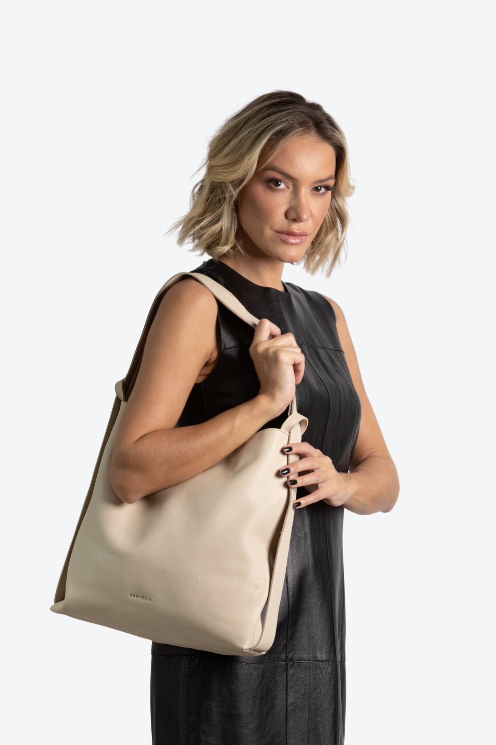 Bolsa Couro Saco Vira Mochila Grande