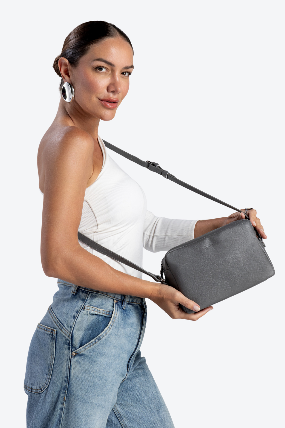 Bolsa Couro Camera Bag Pequena