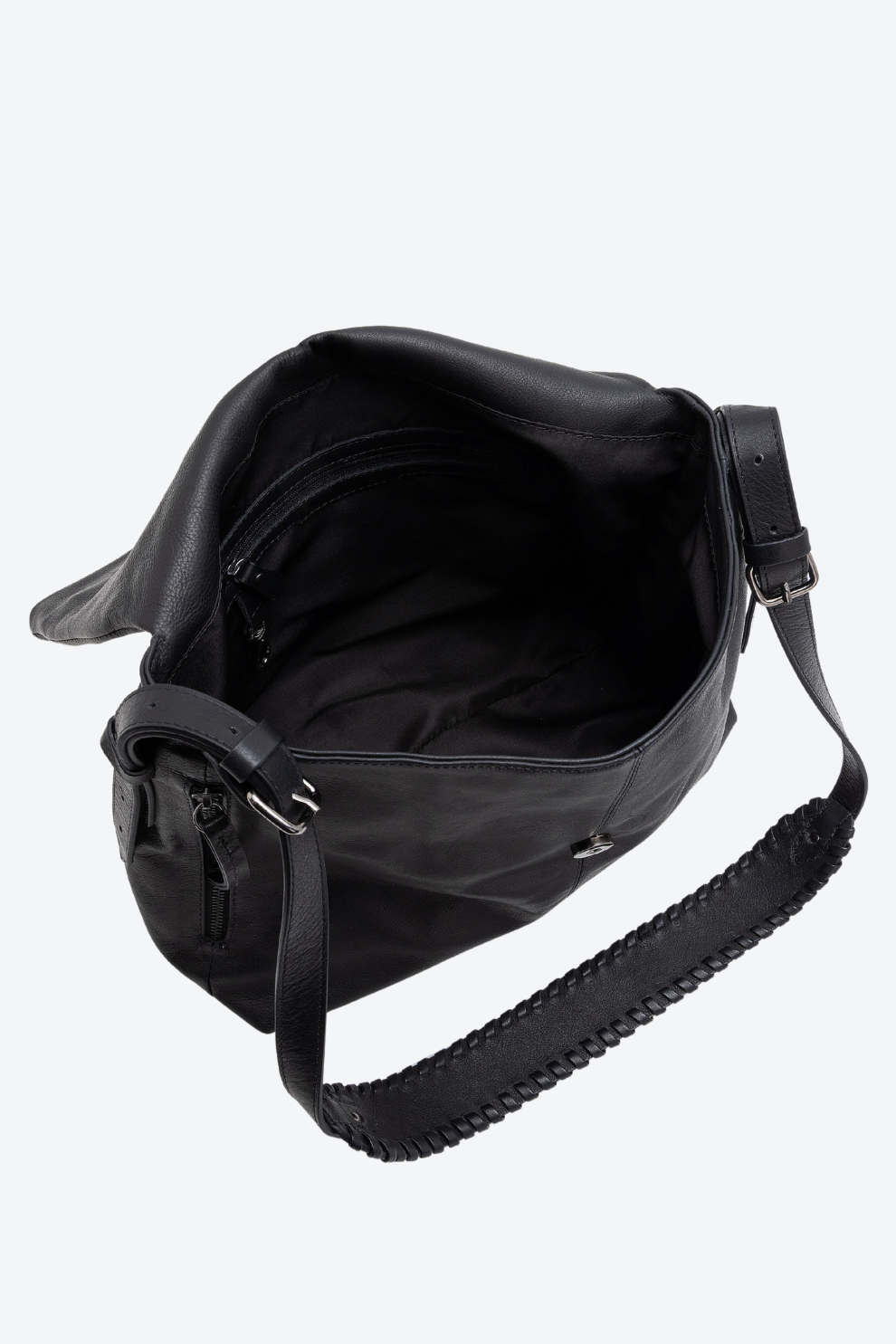 Bolsa Couro Alça Trançada Média