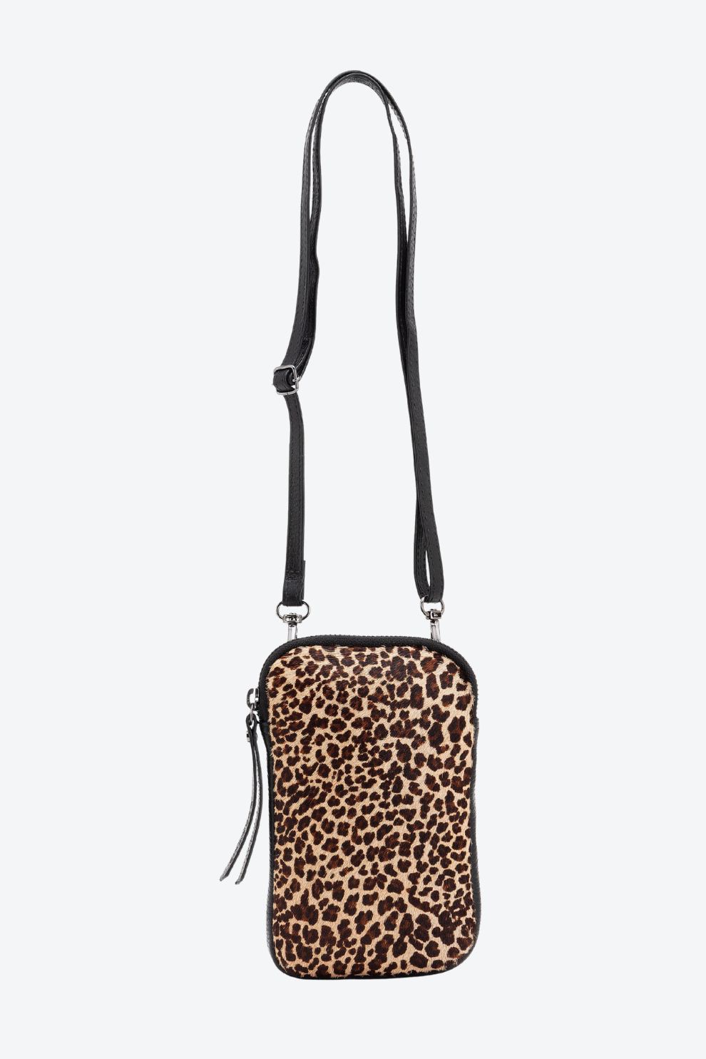 Porta Celular Couro Pelo Zíper Pequeno