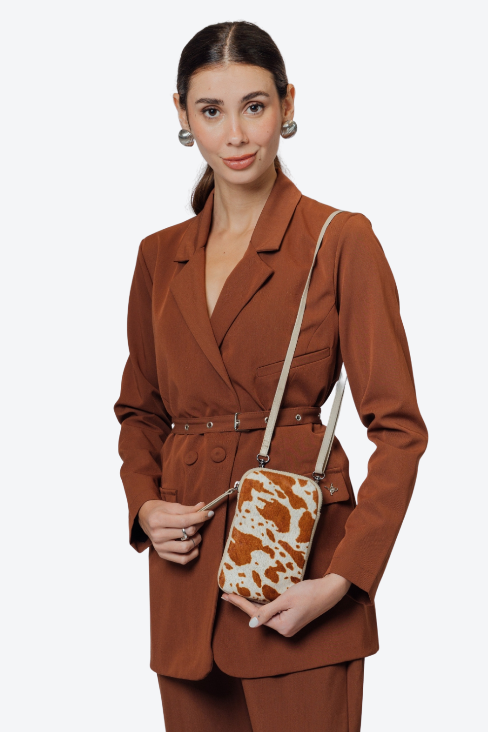 Porta Celular Couro Pelo Zíper Pequeno