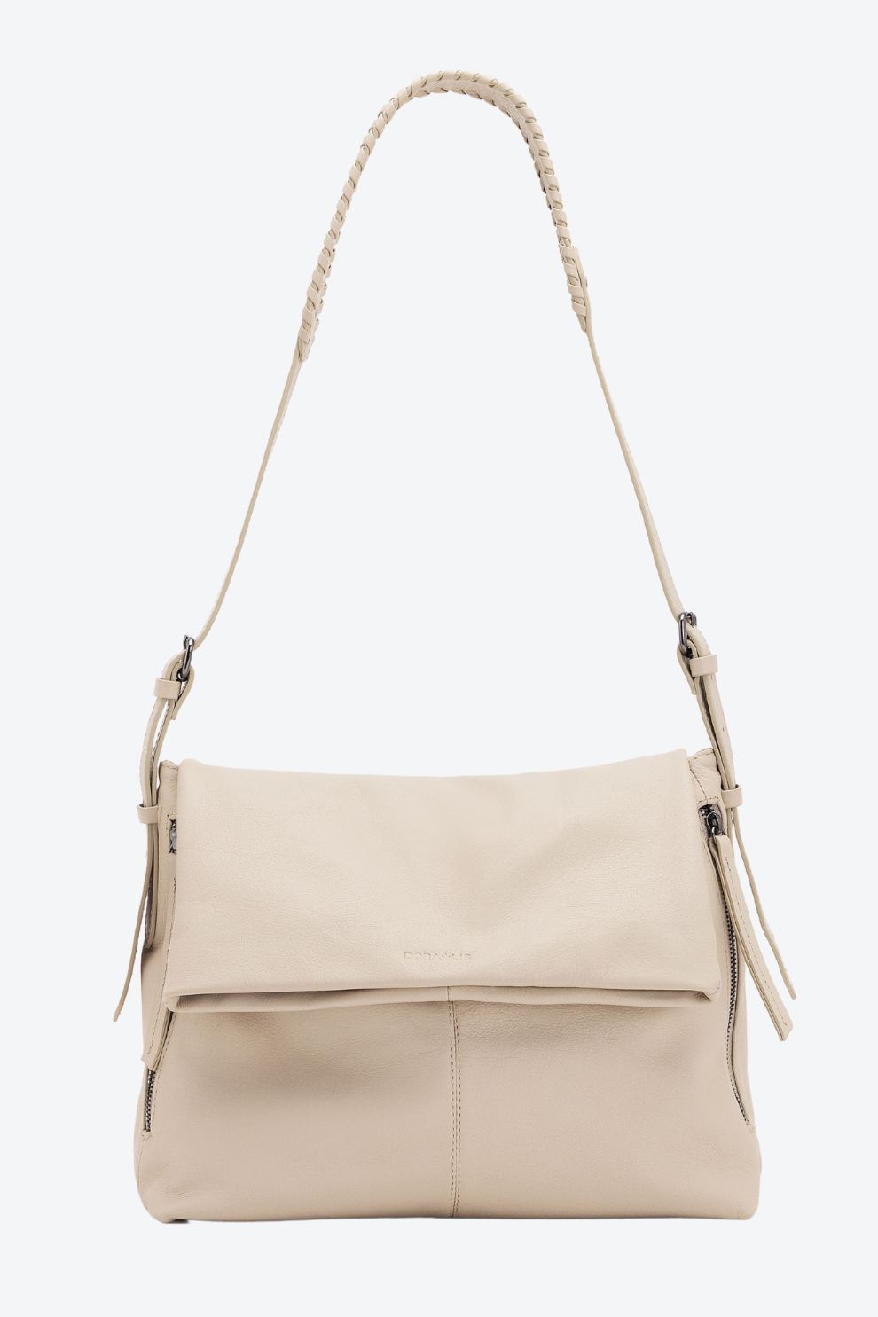 Bolsa Couro Alça Trançada Média