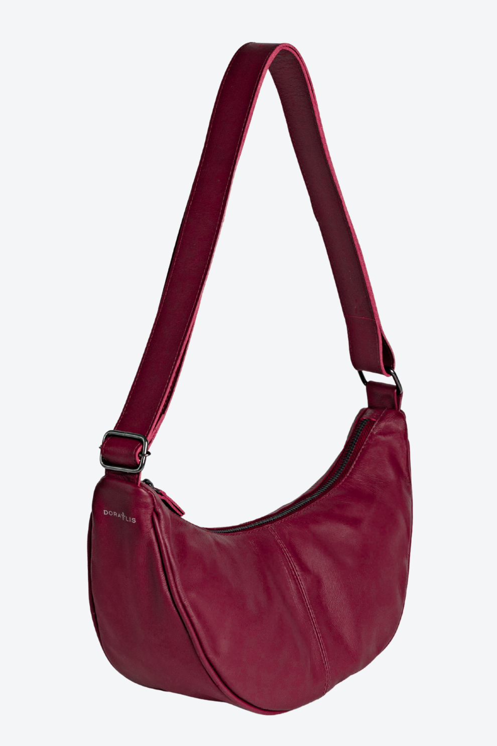 Bolsa Pochete Couro Meia Lua Média