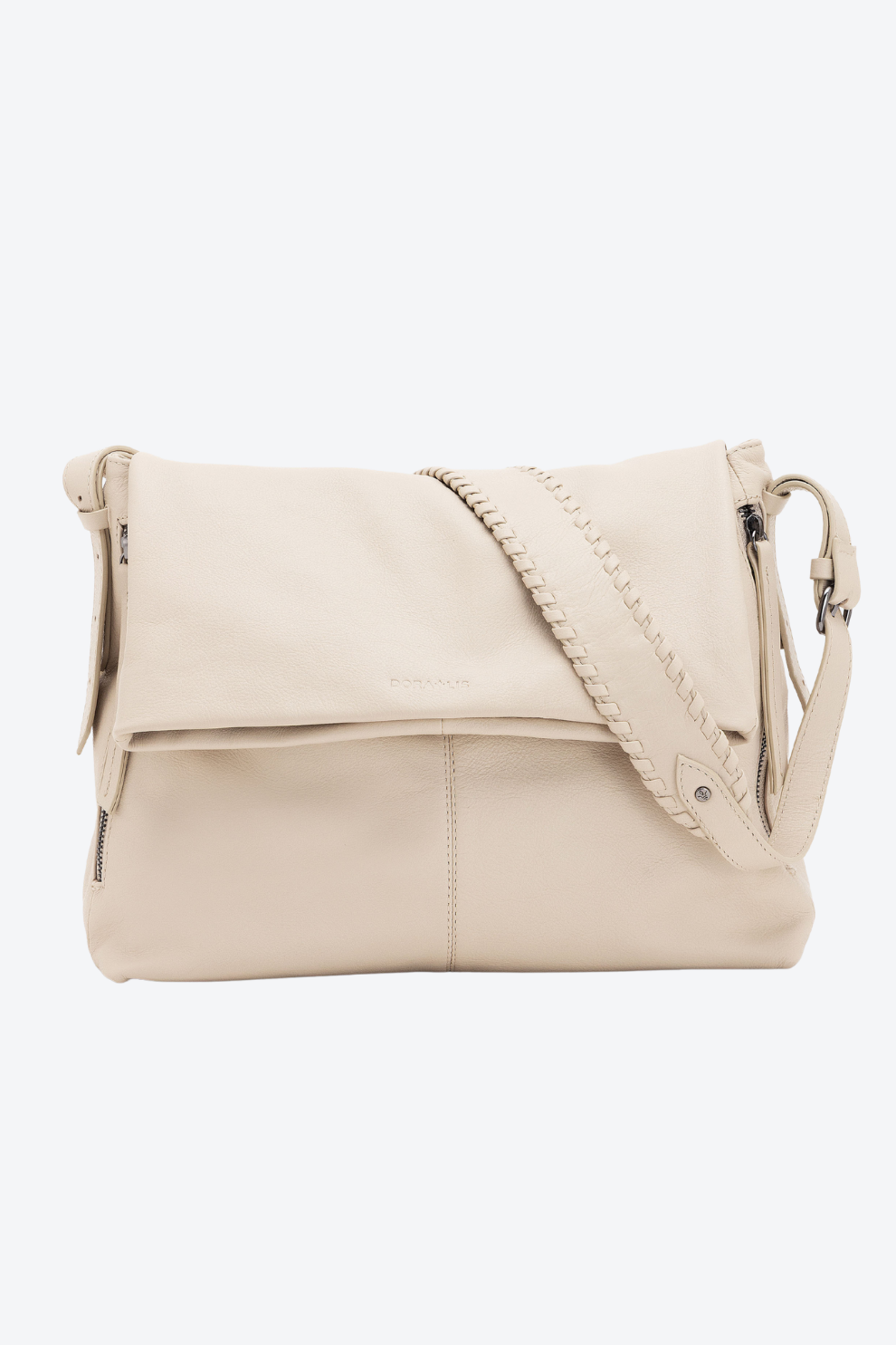 Bolsa Couro Alça Trançada Média