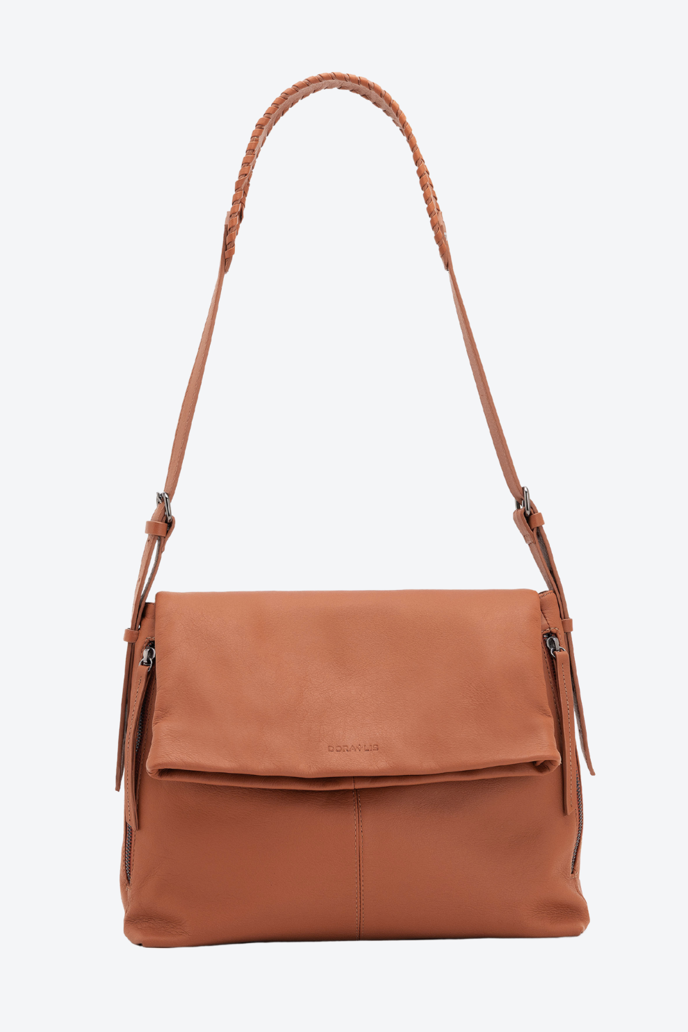 Bolsa Couro Alça Trançada Média