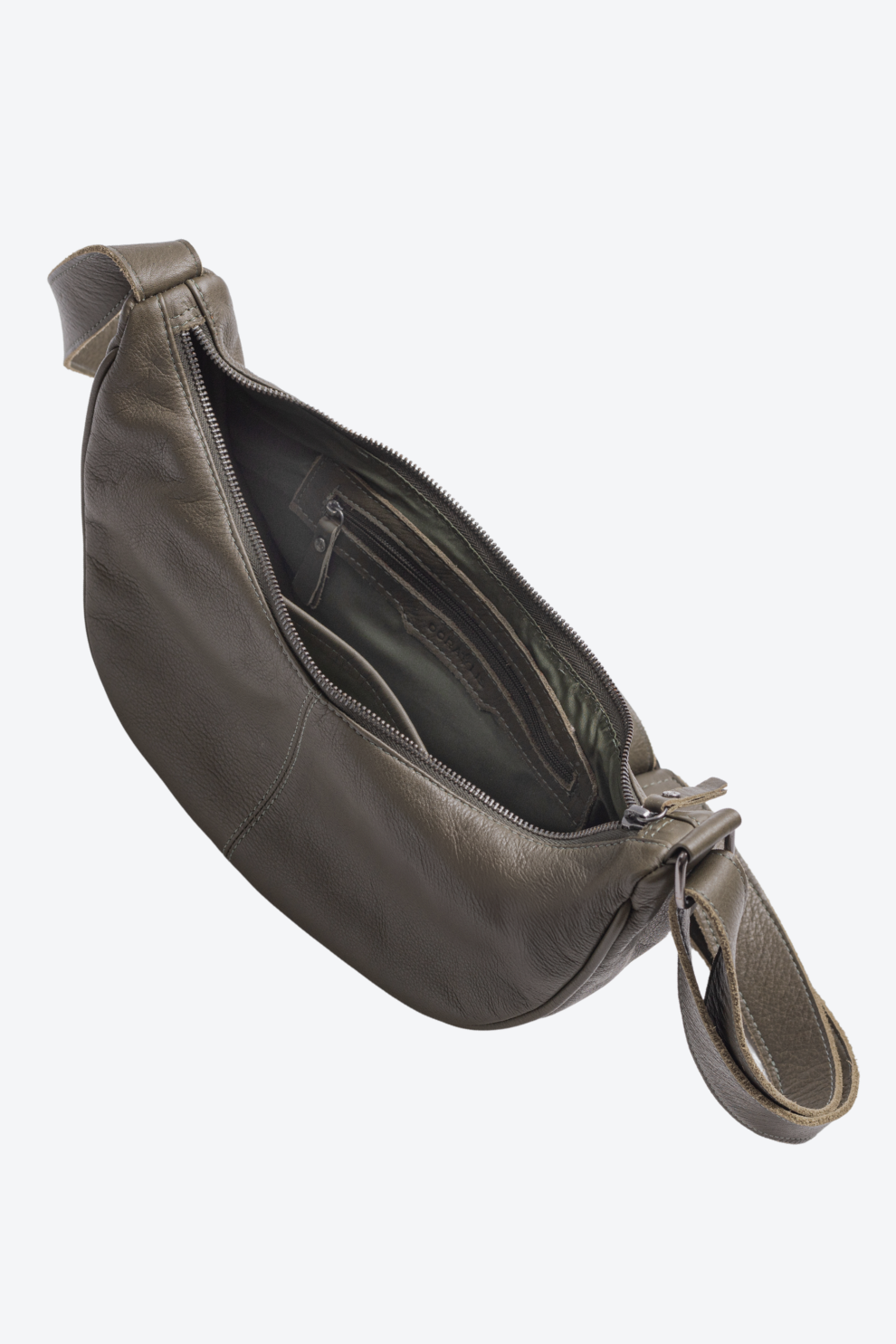 Bolsa Pochete Couro Meia Lua Média