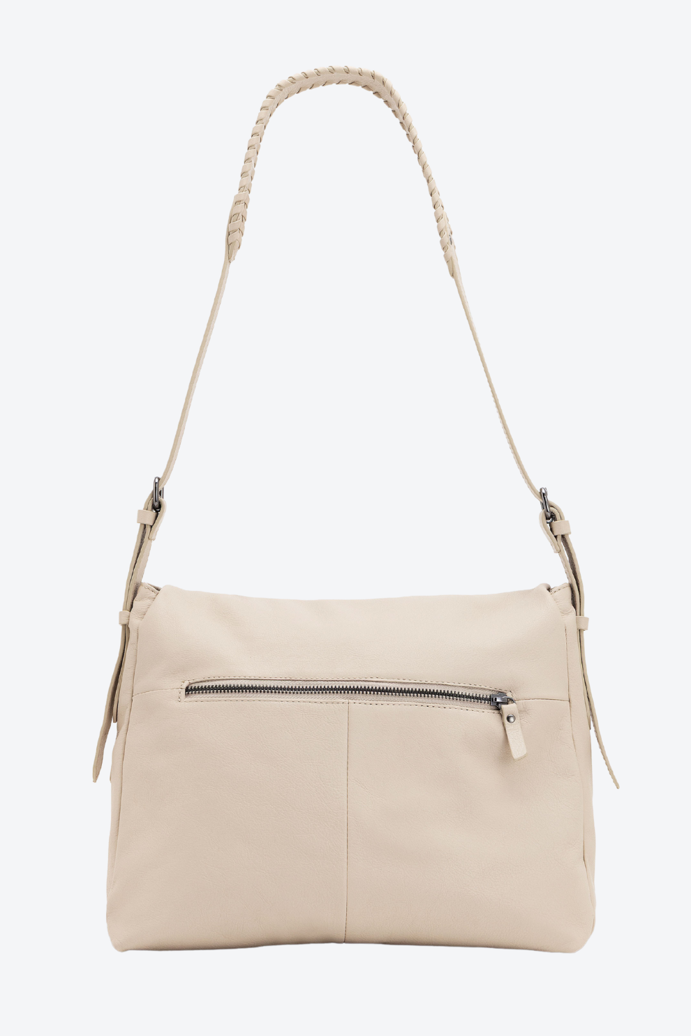 Bolsa Couro Alça Trançada Média