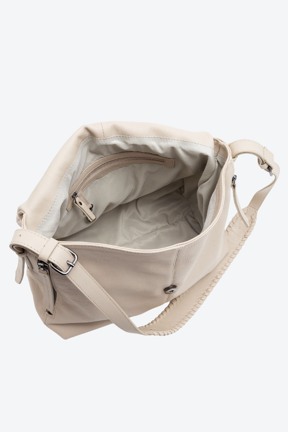 Bolsa Couro Alça Trançada Média