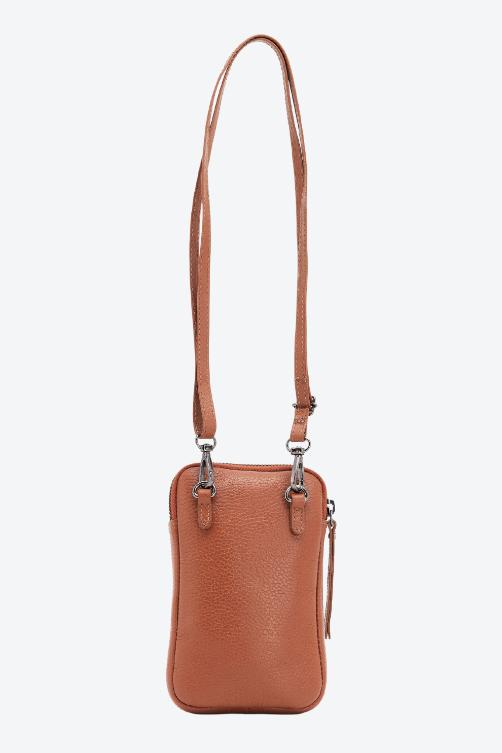 Bolsa Porta Celular Couro Zíper Pequeno