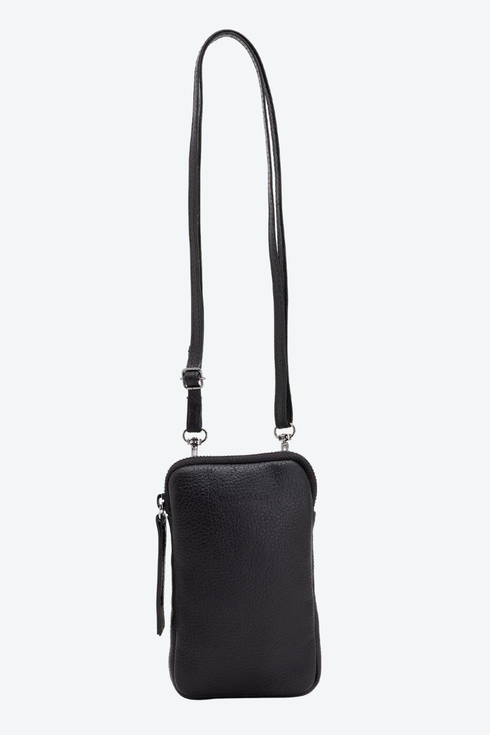 Bolsa Porta Celular Couro Zíper Pequeno