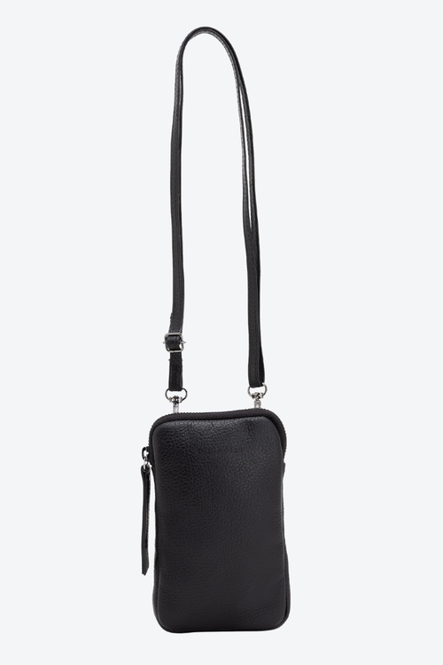 Bolsa Porta Celular Couro Zíper Pequeno