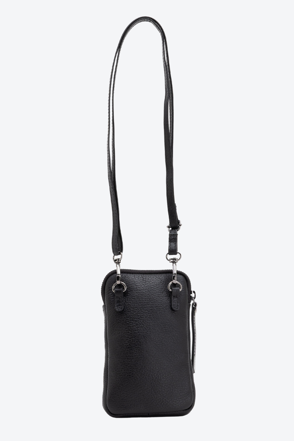 Bolsa Porta Celular Couro Zíper Pequeno