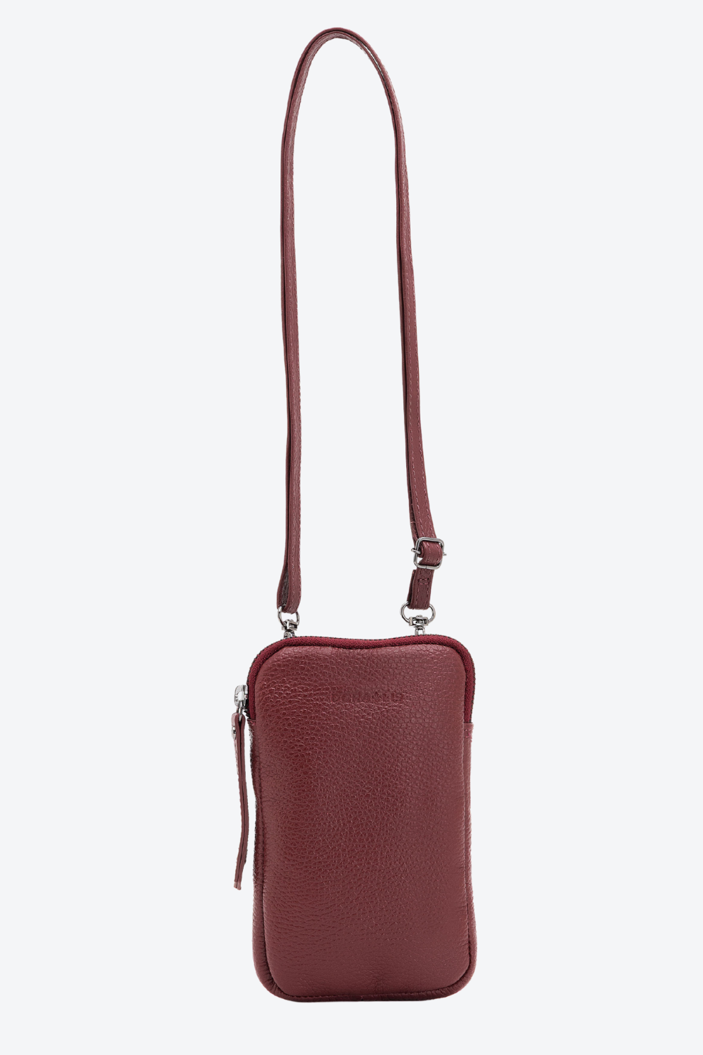 Bolsa Porta Celular Couro Zíper Pequeno