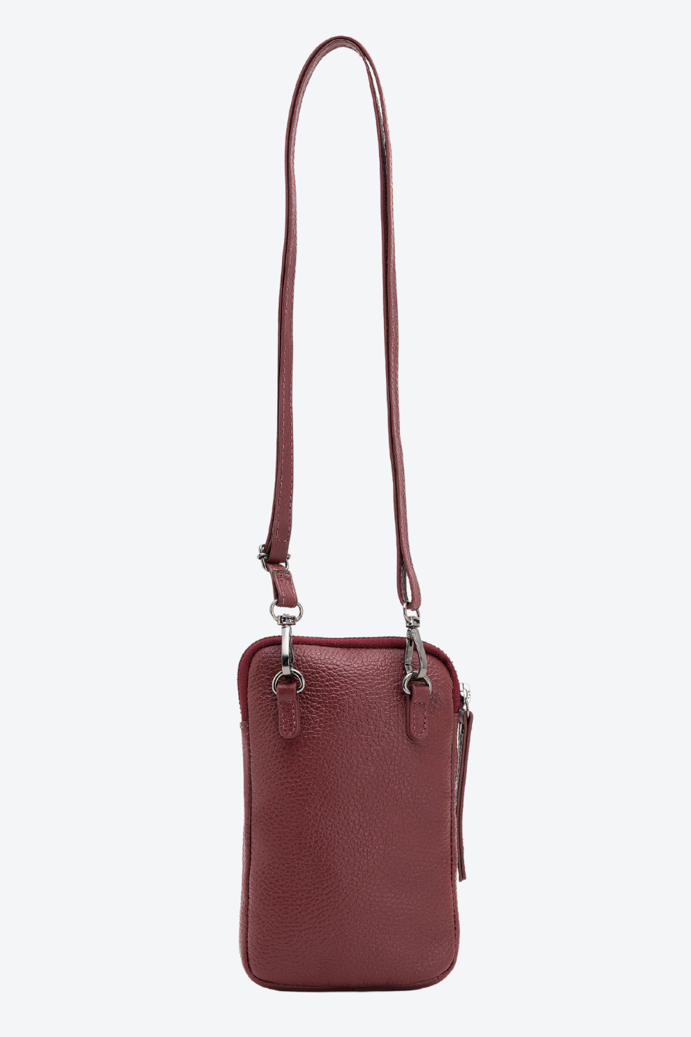 Bolsa Porta Celular Couro Zíper Pequeno