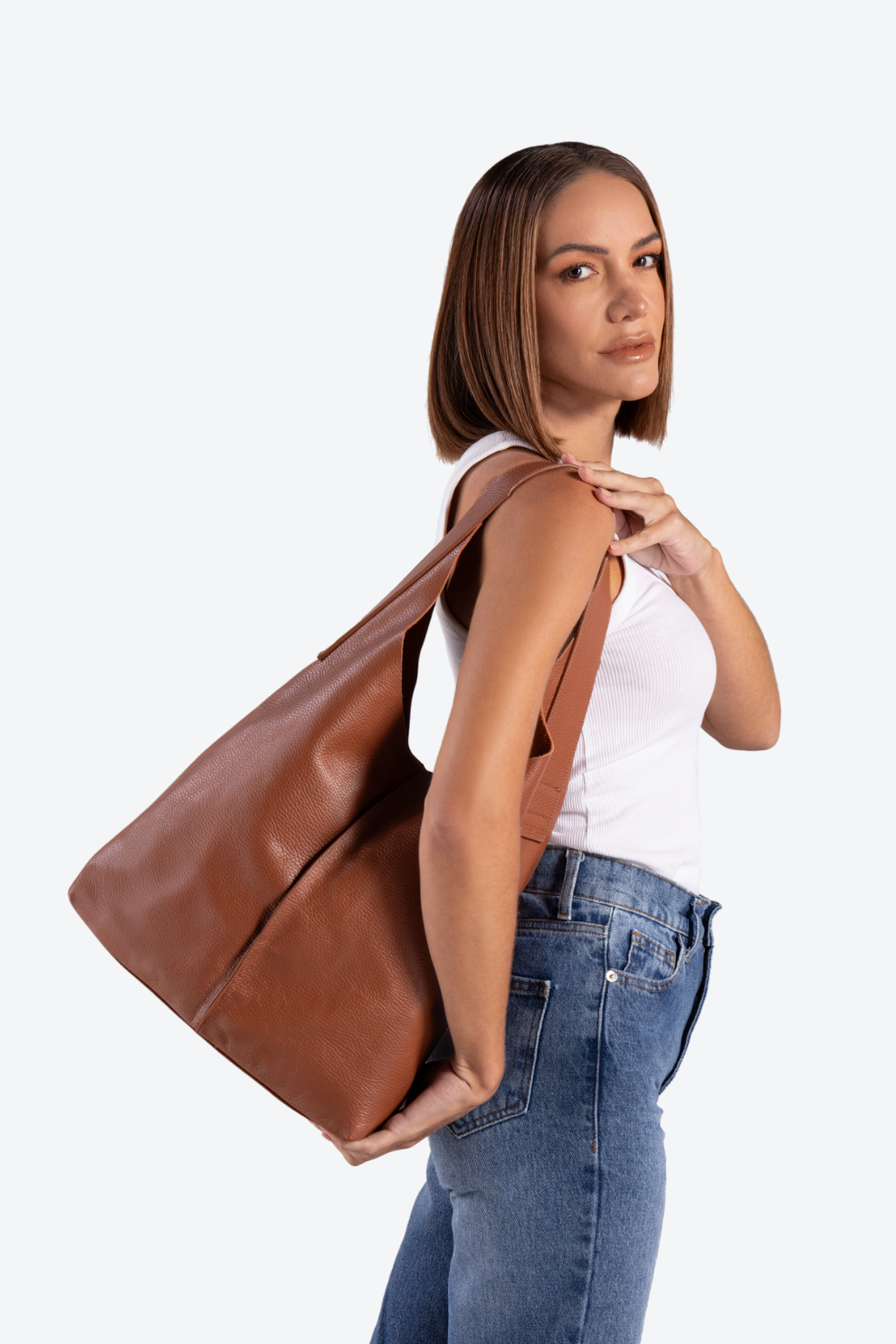 Bolsa Couro Saco Grande