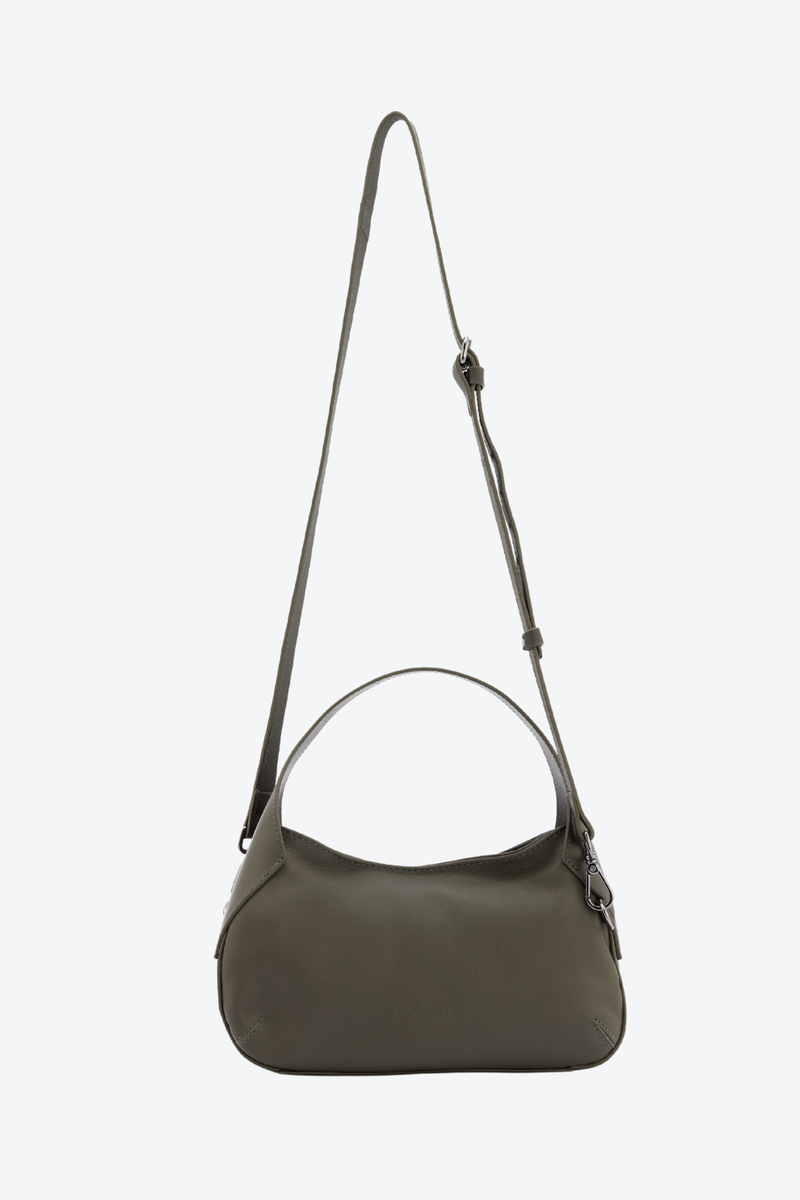 Bolsa Couro Hobo Crossbody Pequena