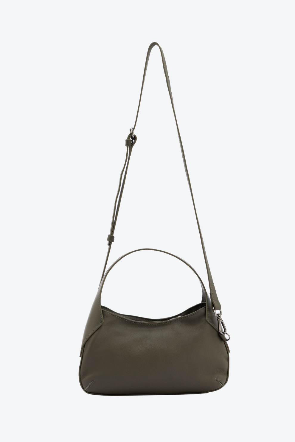 Bolsa Couro Hobo Crossbody Pequena