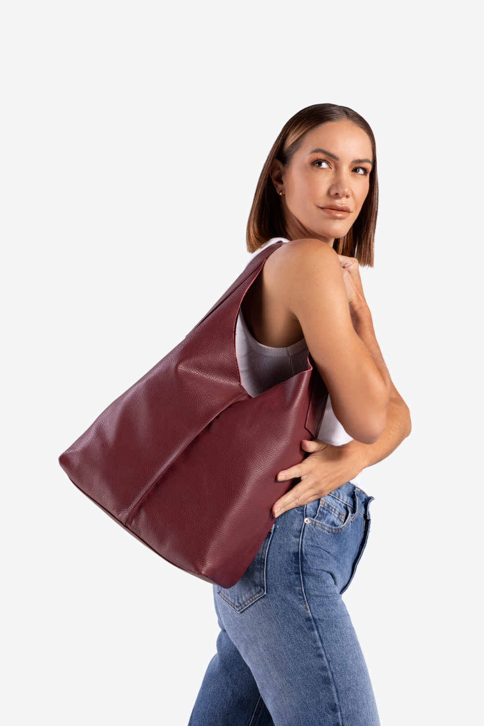 Bolsa Couro Saco Grande