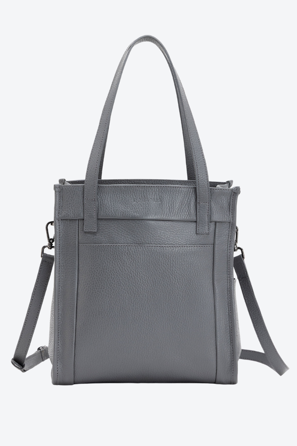 Bolsa Couro com Bolsos Laterais Média
