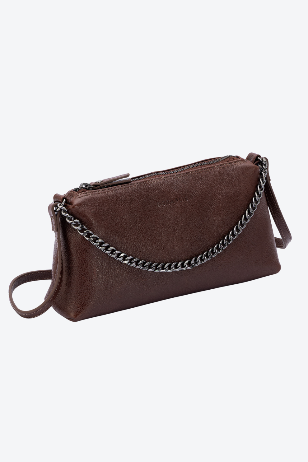 Bolsa Transversal Slim em Couro Pequena