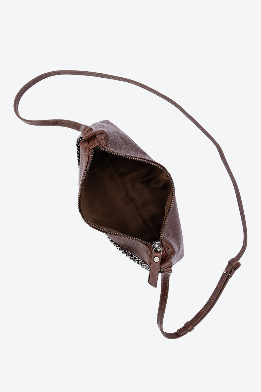 Bolsa Transversal Slim em Couro Pequena