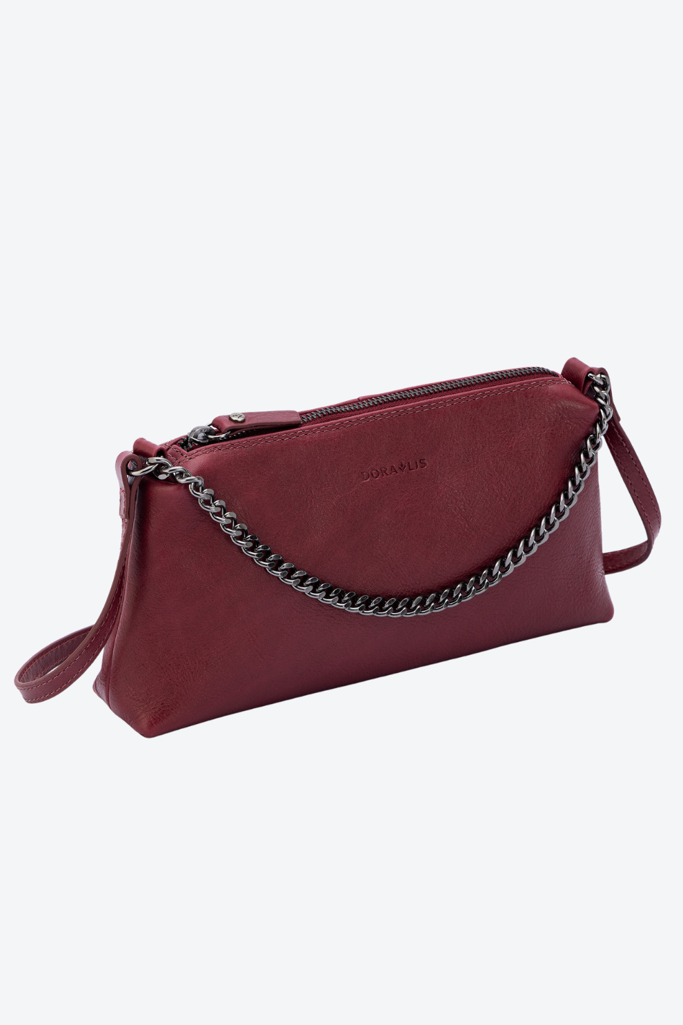 Bolsa Transversal Slim em Couro Pequena