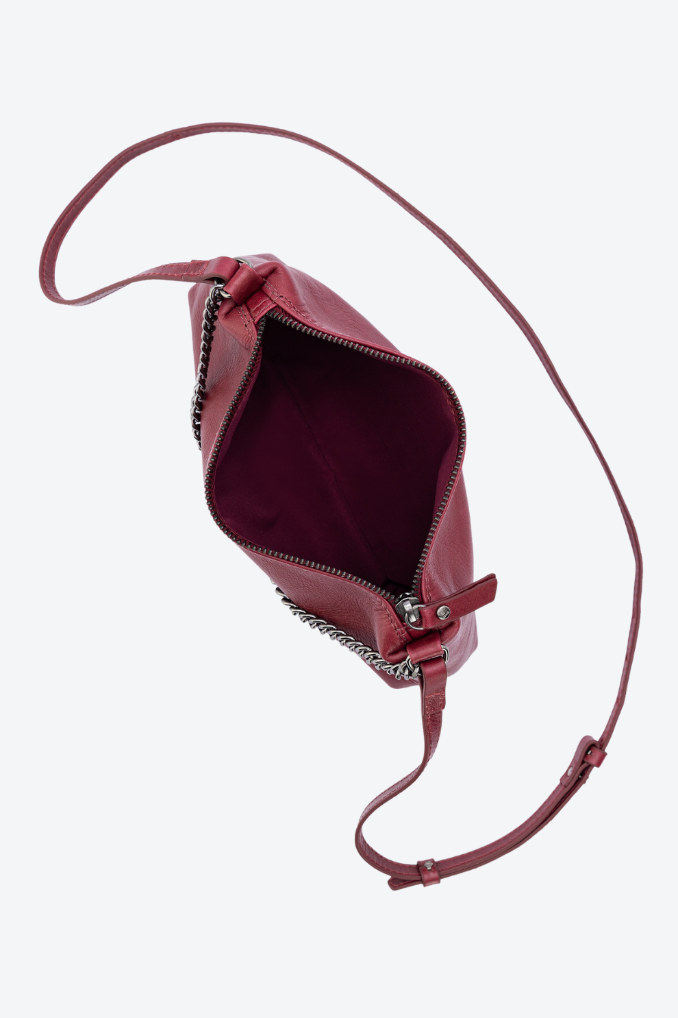 Bolsa Transversal Slim em Couro Pequena