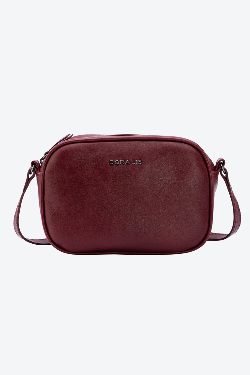 Bolsa Transversal Camera em Couro Pequena
