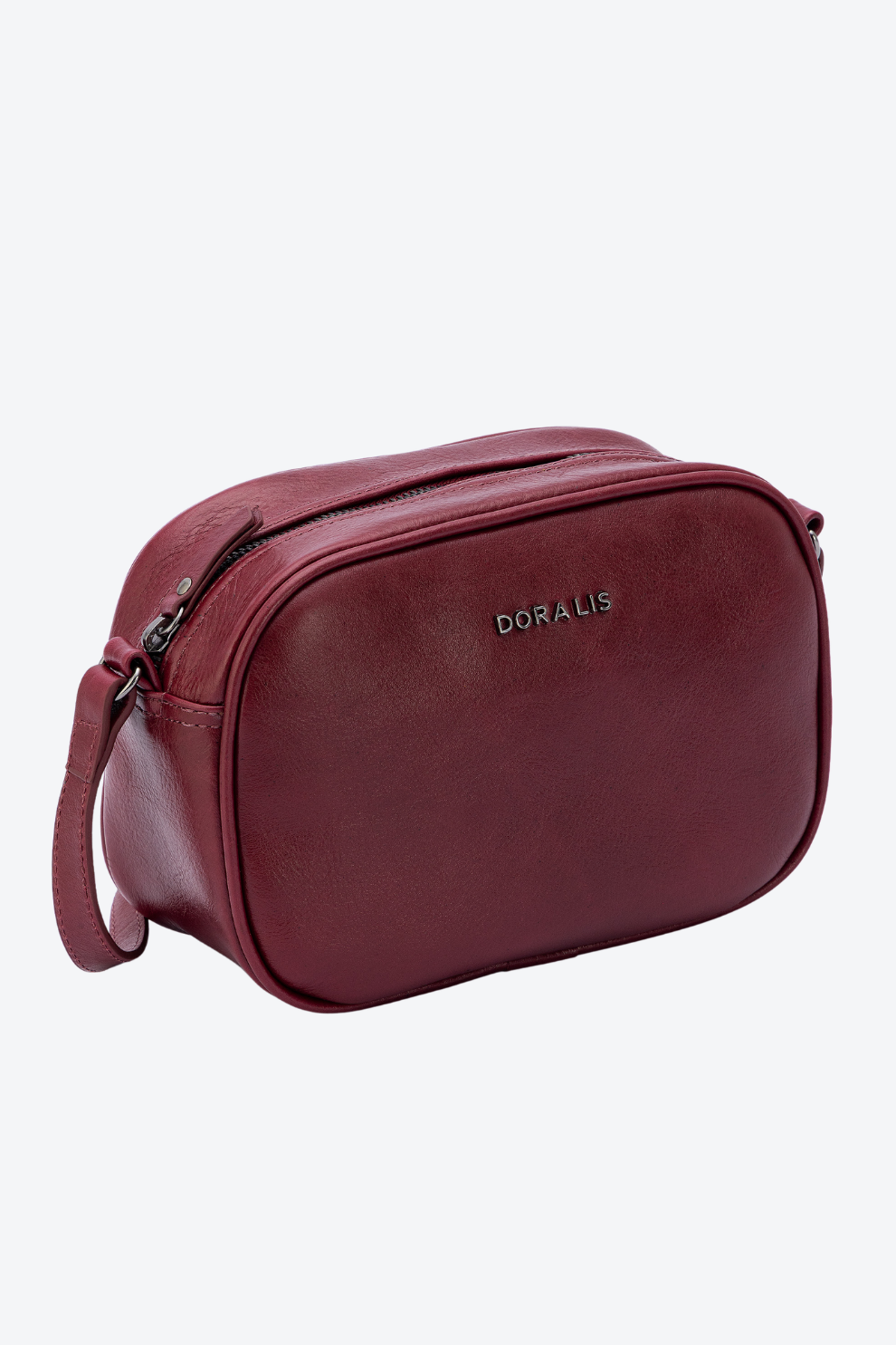 Bolsa Transversal Camera em Couro Pequena