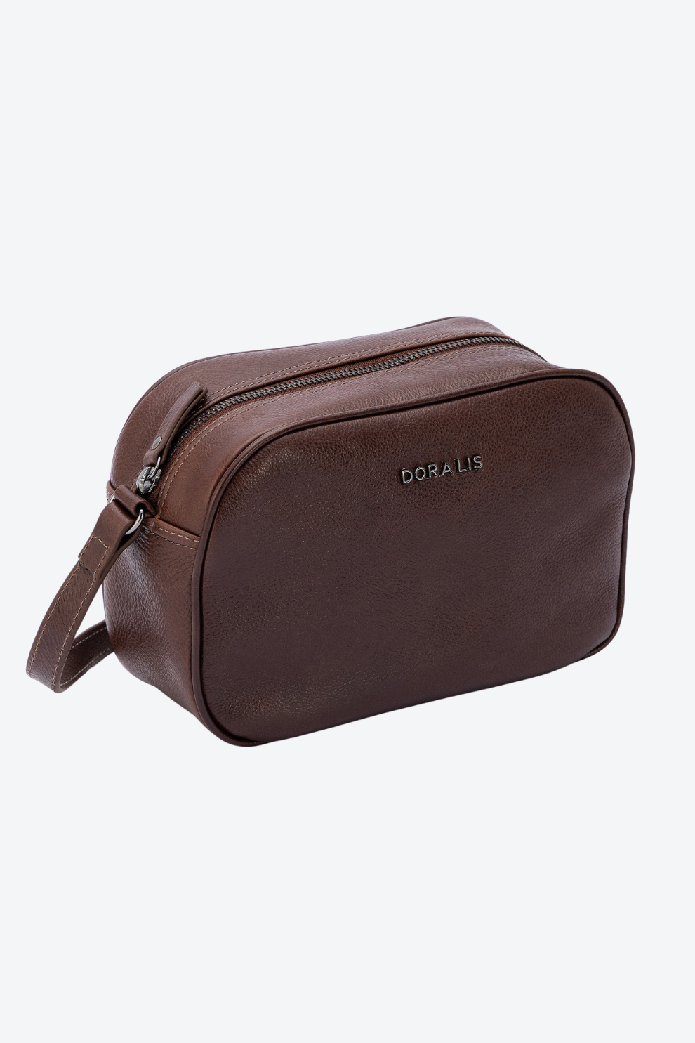 Bolsa Transversal Camera em Couro Pequena