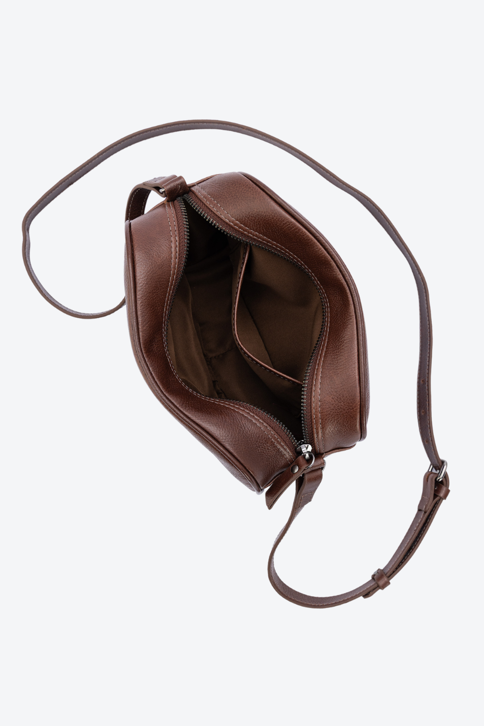 Bolsa Transversal Camera em Couro Pequena