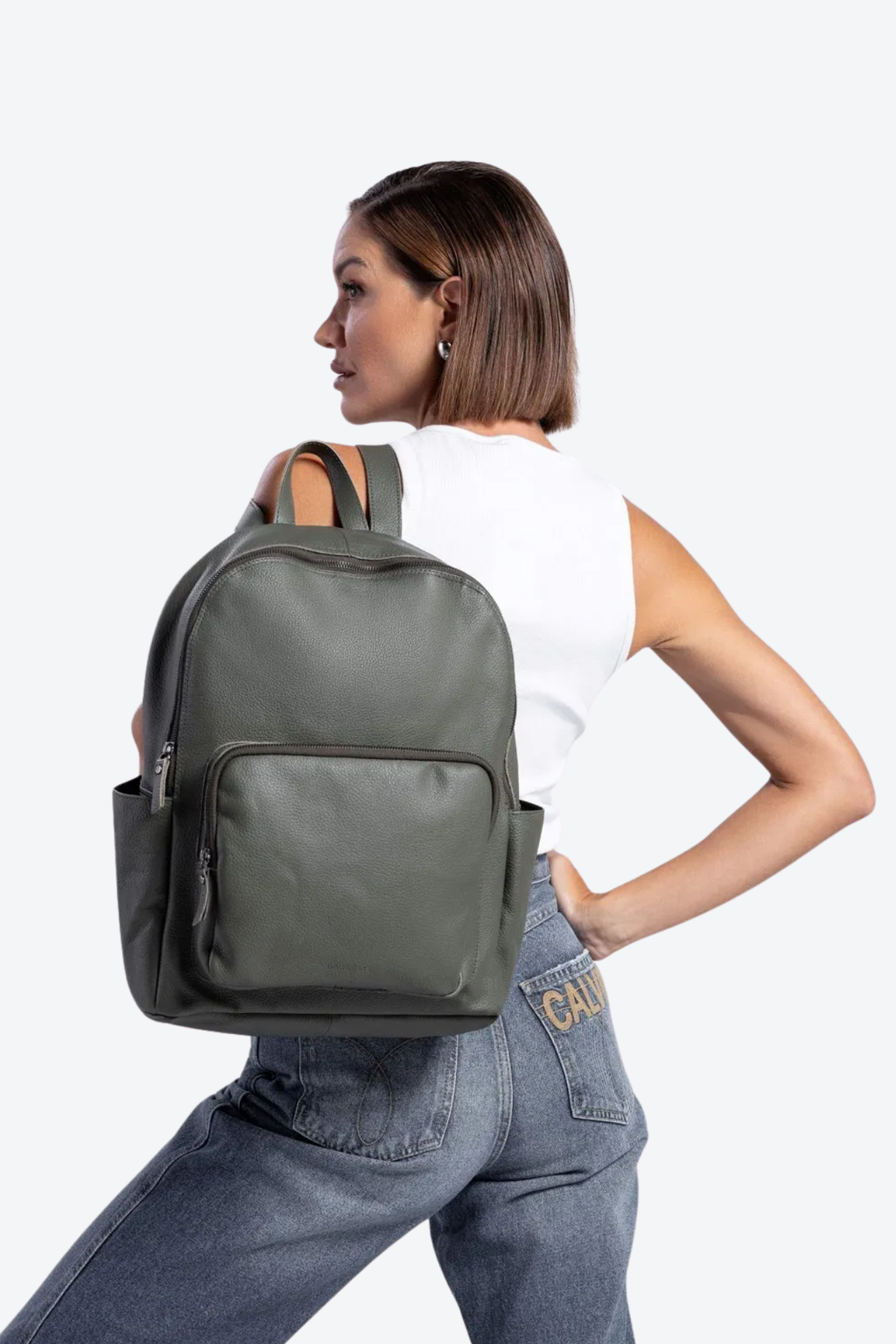 Mochila Couro Porta Notebook Grande