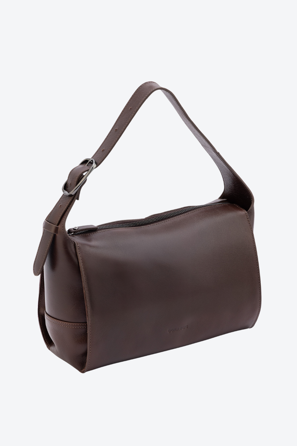 Bolsa Couro Fivela Ombro Média