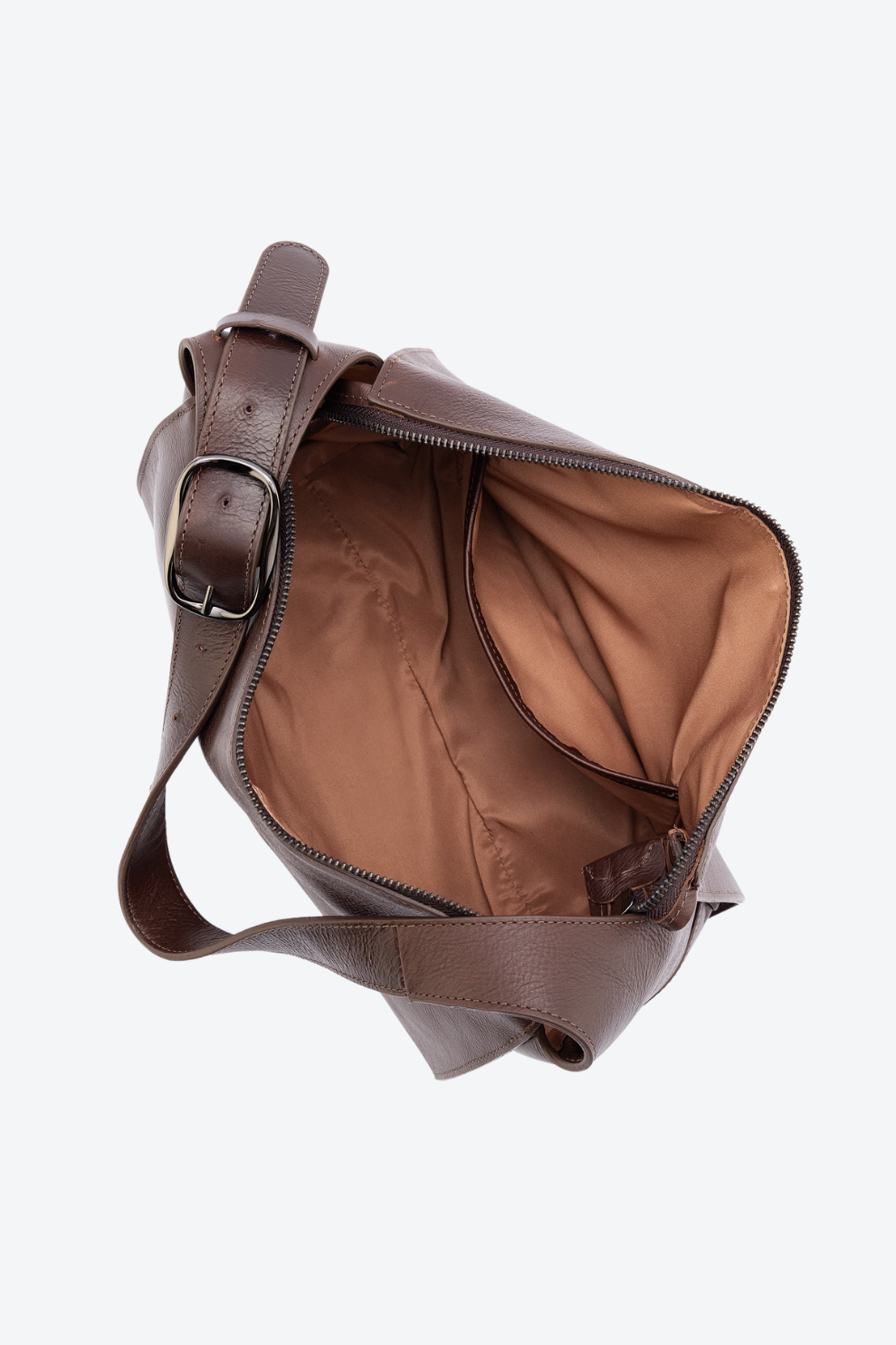 Bolsa Couro Fivela Ombro Média
