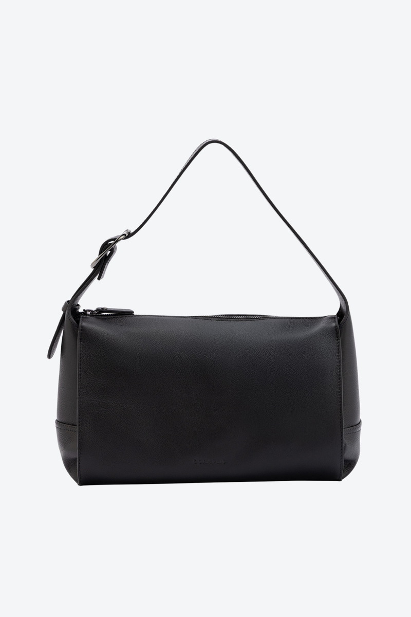 Bolsa Couro Fivela Ombro Média