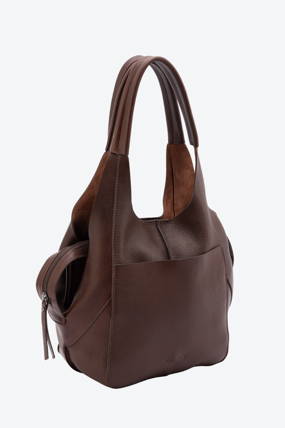 Bolsa Couro Hobo Zíper Média