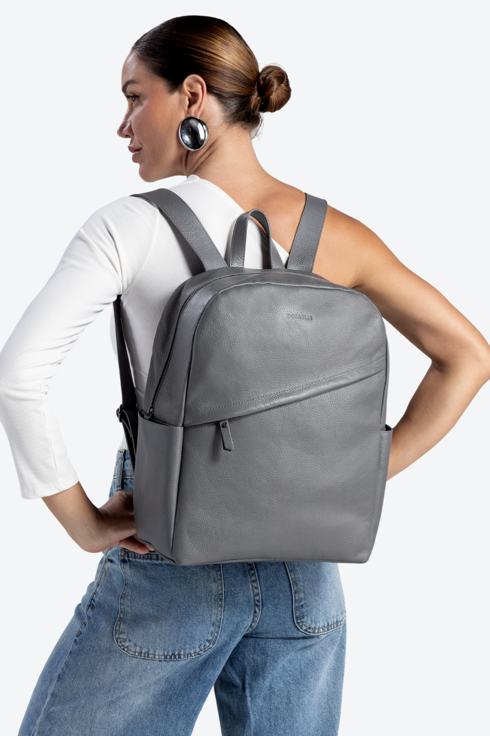 Mochila Couro Office Grande