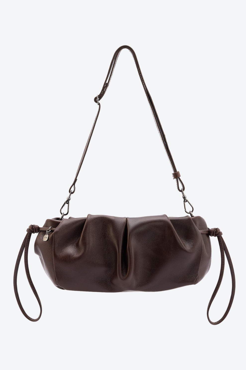 Bolsa Couro Baguete Slouchy Média