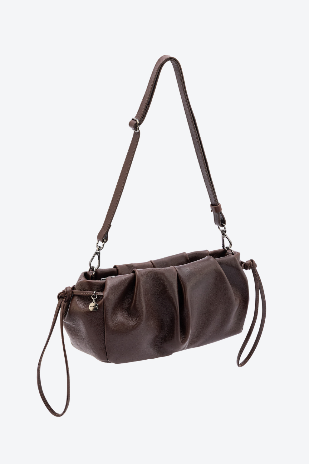 Bolsa Couro Baguete Slouchy Média
