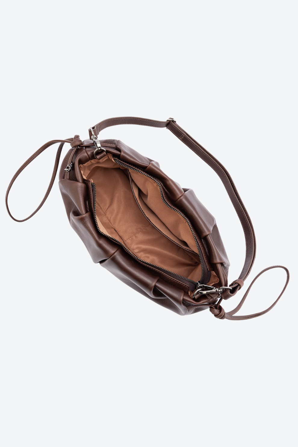 Bolsa Couro Baguete Slouchy Média