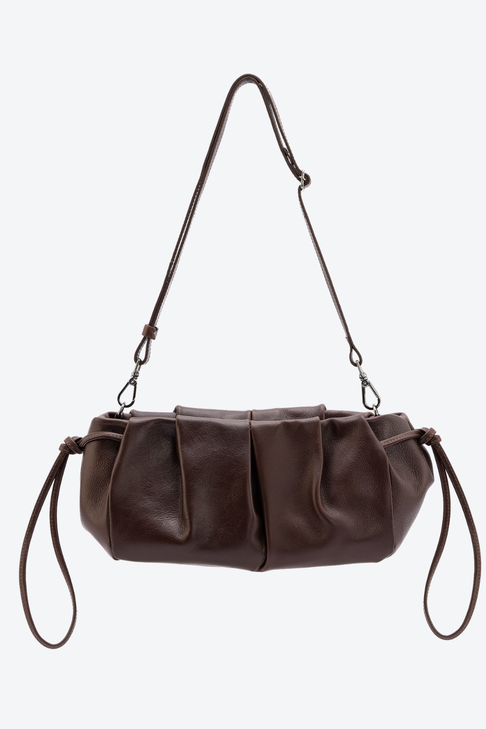 Bolsa Couro Baguete Slouchy Média