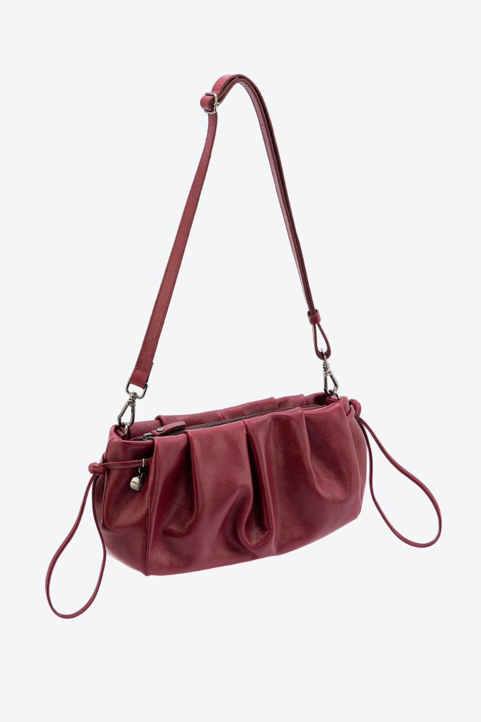 Bolsa Couro Baguete Slouchy Média