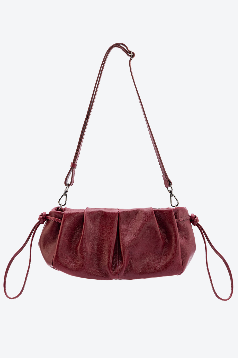 Bolsa Couro Baguete Slouchy Média