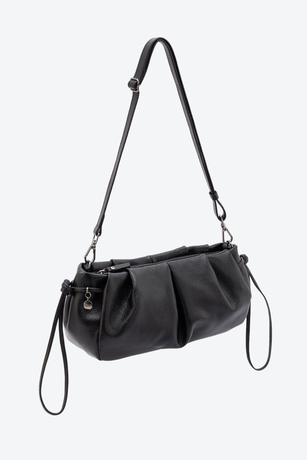 Bolsa Couro Baguete Slouchy Média