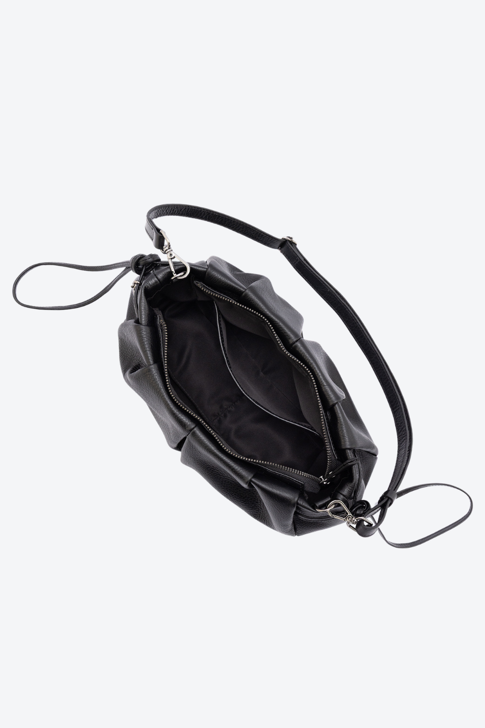 Bolsa Couro Baguete Slouchy Média
