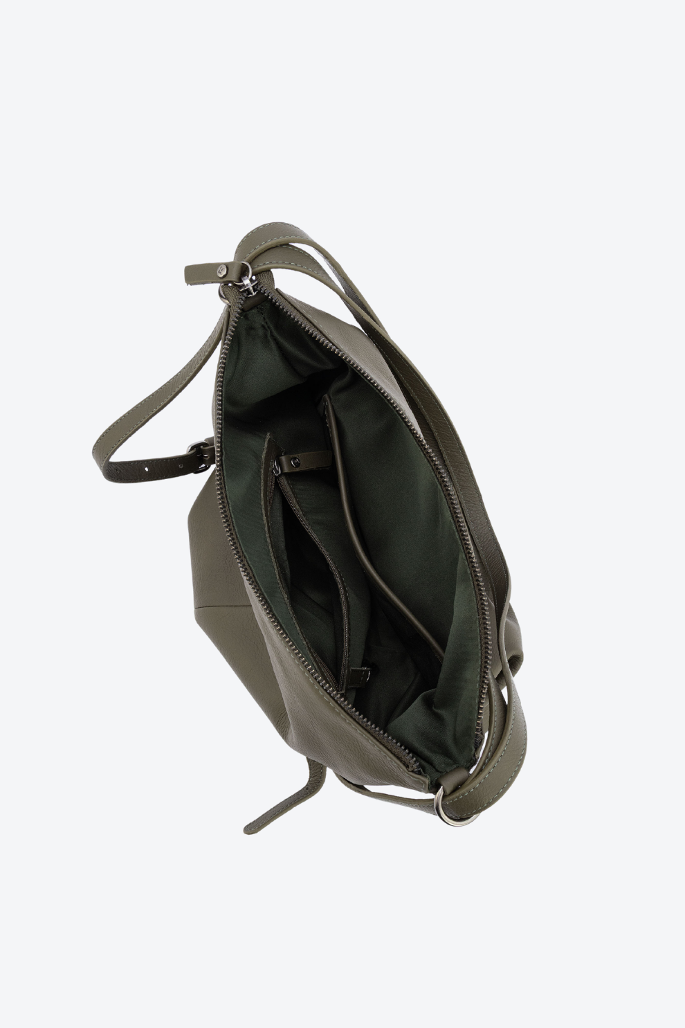 Bolsa Couro Vira Mochila Zíper Grande